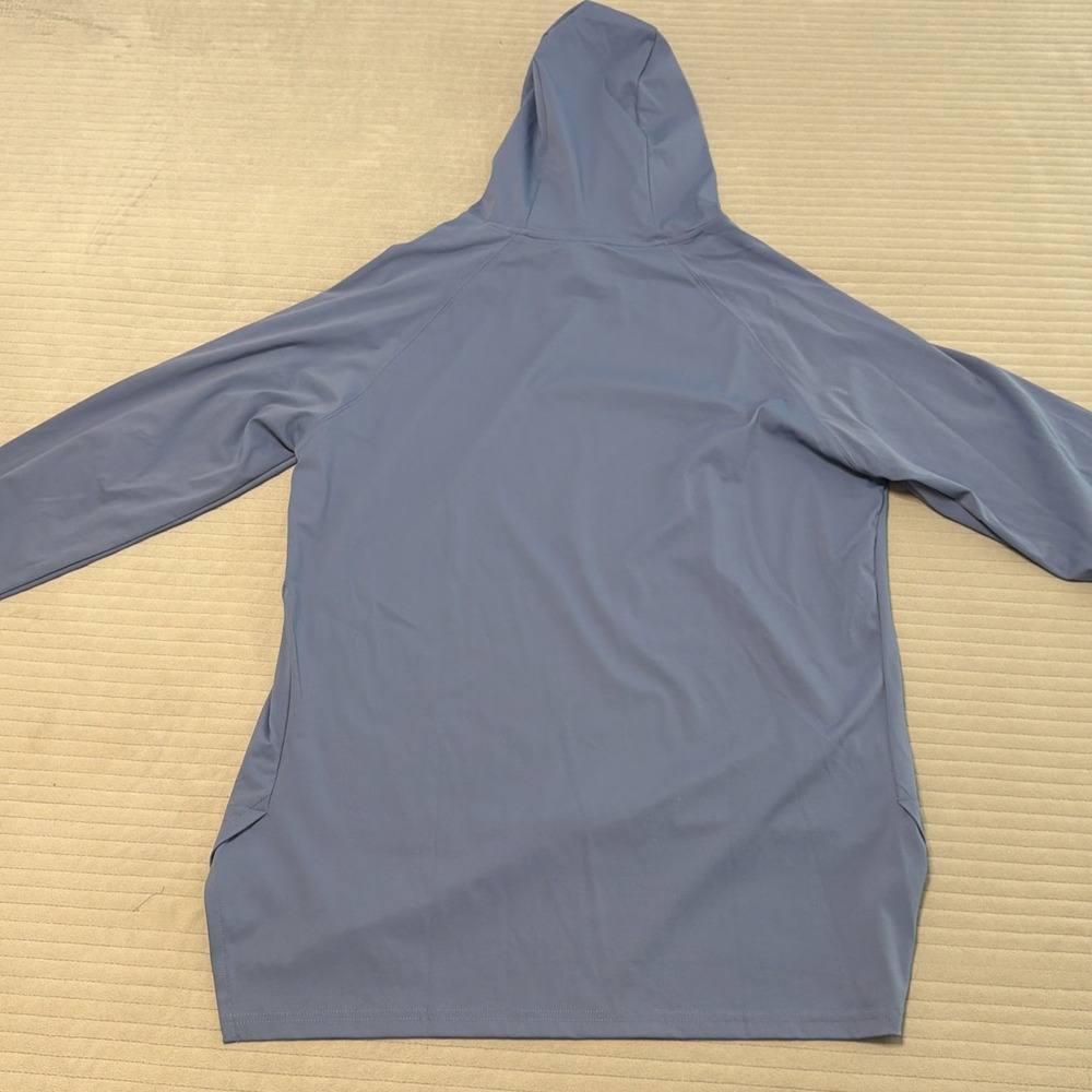 Fioboc Hoodie Mens Large Blue Nylon Spandex Performance Lightweight Pullover - Picture 6 of 6